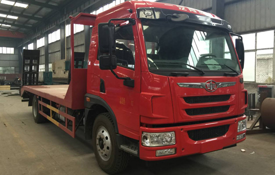 【國(guó)六】解放龍V單橋平板，150挖機(jī)平板