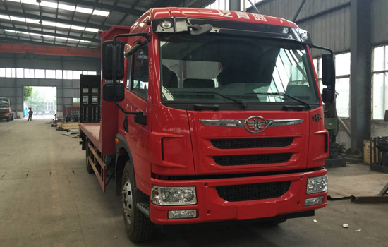 【國(guó)六】解放龍V單橋平板，150挖機(jī)平板