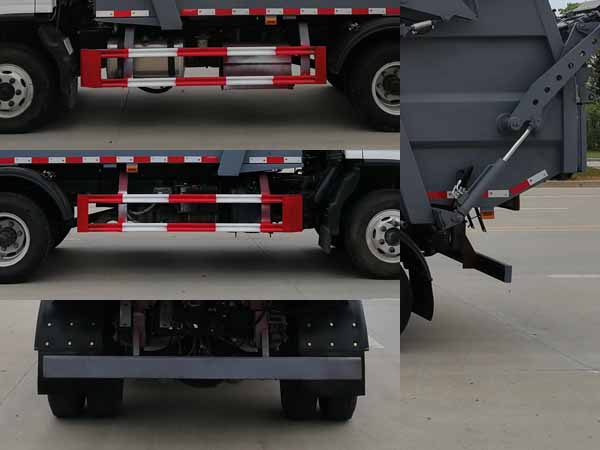 福田歐馬可國六無泄漏高位掛桶壓縮式垃圾車