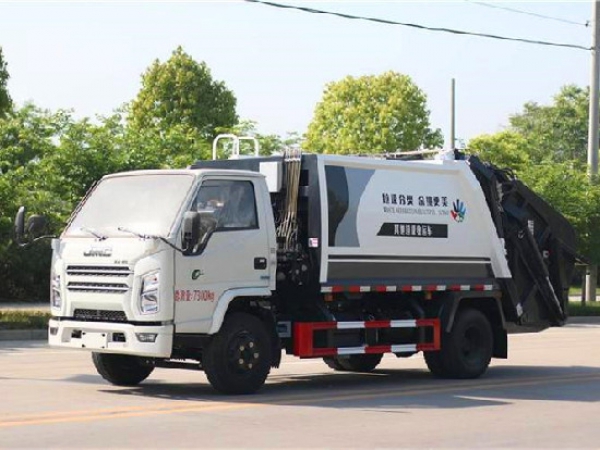 國六江鈴順達藍牌4方壓縮式垃圾車