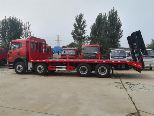 （國六）解放悍V前四后八平板運輸車