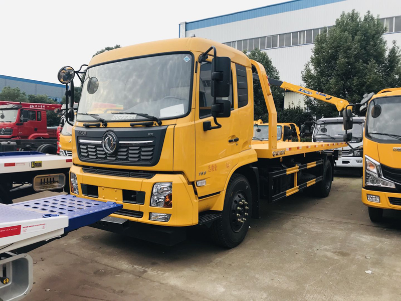 東風天錦10噸平板清障車