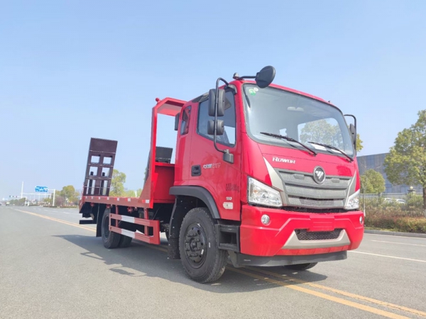 國六福田3900軸距單橋平板運輸車