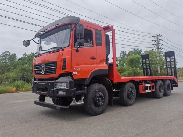 國六東風(fēng)天龍前四后八平板運輸車，挖機拖車價格