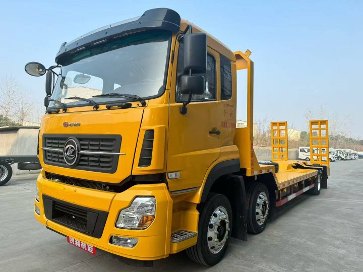 前四后六凹板平板拖車空載板高85公分 重載1拖3穩穩當當